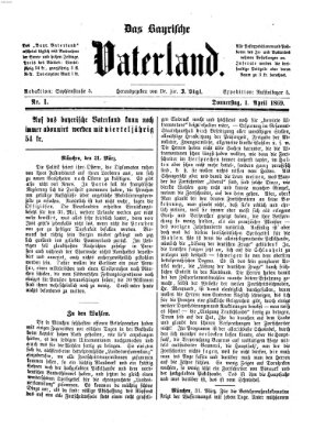 Das bayerische Vaterland Donnerstag 1. April 1869