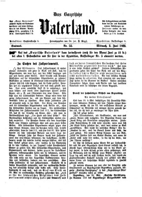 Das bayerische Vaterland Mittwoch 2. Juni 1869