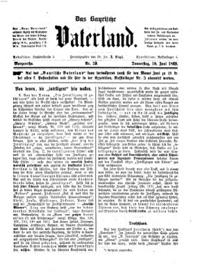 Das bayerische Vaterland Donnerstag 10. Juni 1869