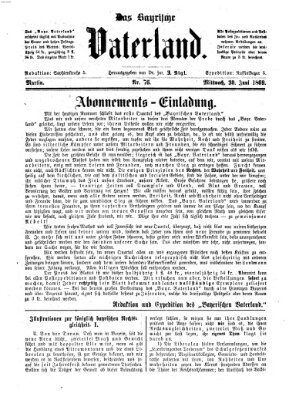 Das bayerische Vaterland Mittwoch 30. Juni 1869