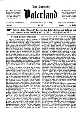 Das bayerische Vaterland Samstag 17. Juli 1869