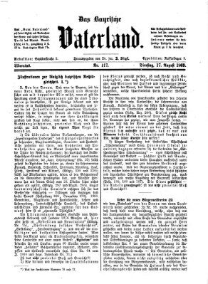 Das bayerische Vaterland Dienstag 17. August 1869