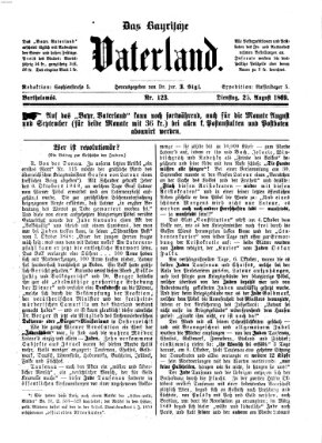 Das bayerische Vaterland Mittwoch 25. August 1869