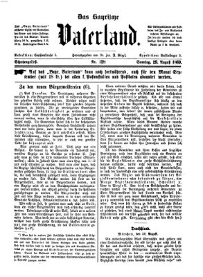 Das bayerische Vaterland Sonntag 29. August 1869