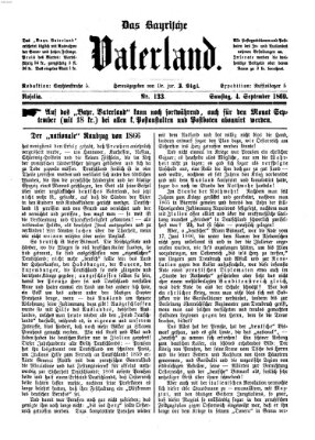 Das bayerische Vaterland Samstag 4. September 1869