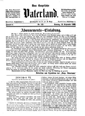 Das bayerische Vaterland Sonntag 19. September 1869