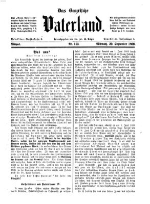 Das bayerische Vaterland Mittwoch 29. September 1869