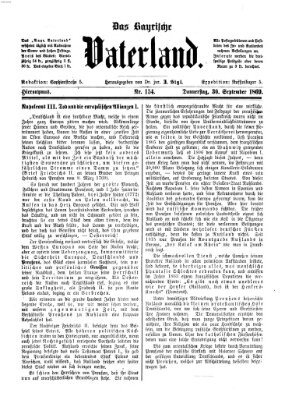 Das bayerische Vaterland Donnerstag 30. September 1869