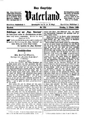 Das bayerische Vaterland Dienstag 5. Oktober 1869