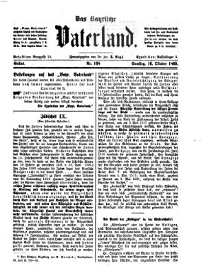 Das bayerische Vaterland Samstag 16. Oktober 1869