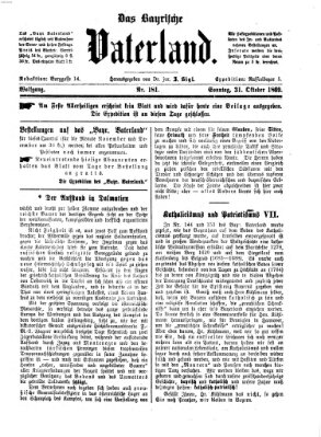 Das bayerische Vaterland Sonntag 31. Oktober 1869