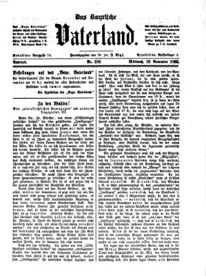 Das bayerische Vaterland Mittwoch 10. November 1869