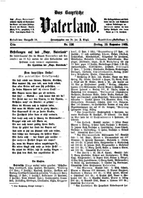 Das bayerische Vaterland Freitag 19. November 1869