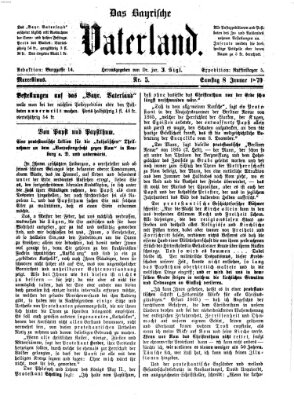 Das bayerische Vaterland Samstag 8. Januar 1870