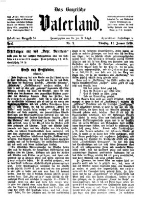 Das bayerische Vaterland Dienstag 11. Januar 1870