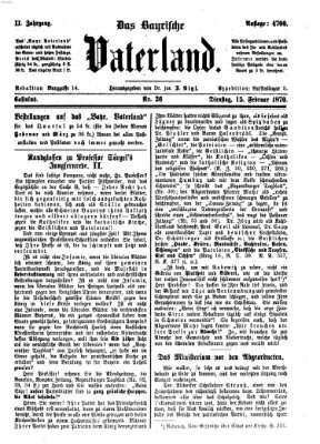 Das bayerische Vaterland Dienstag 15. Februar 1870