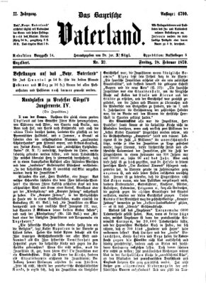 Das bayerische Vaterland Freitag 18. Februar 1870