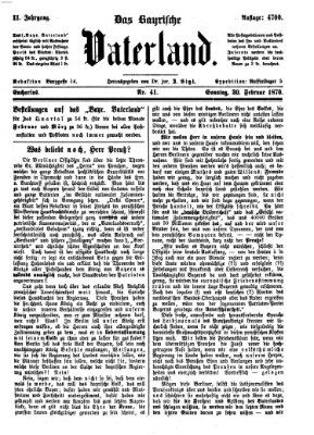 Das bayerische Vaterland Sonntag 20. Februar 1870