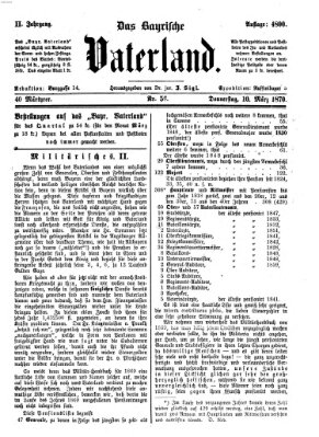 Das bayerische Vaterland Donnerstag 10. März 1870