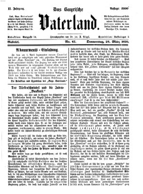 Das bayerische Vaterland Donnerstag 24. März 1870