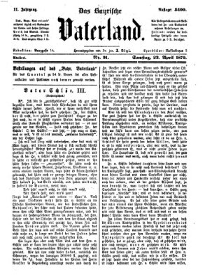 Das bayerische Vaterland Samstag 23. April 1870