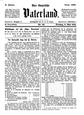 Das bayerische Vaterland Dienstag 3. Mai 1870