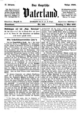 Das bayerische Vaterland Samstag 7. Mai 1870