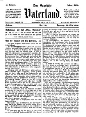 Das bayerische Vaterland Sonntag 22. Mai 1870