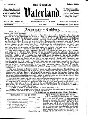 Das bayerische Vaterland Dienstag 21. Juni 1870