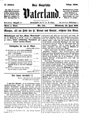 Das bayerische Vaterland Mittwoch 29. Juni 1870