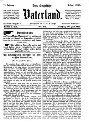 Das bayerische Vaterland Samstag 30. Juli 1870