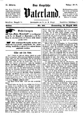 Das bayerische Vaterland Donnerstag 18. August 1870