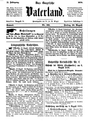 Das bayerische Vaterland Freitag 26. August 1870