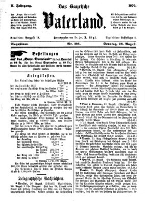 Das bayerische Vaterland Sonntag 28. August 1870