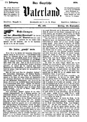 Das bayerische Vaterland Freitag 23. September 1870