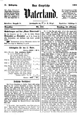 Das bayerische Vaterland Samstag 29. Oktober 1870