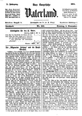 Das bayerische Vaterland Sonntag 6. November 1870