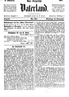 Das bayerische Vaterland Dienstag 15. November 1870