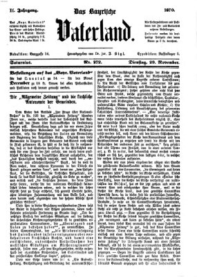 Das bayerische Vaterland Dienstag 29. November 1870