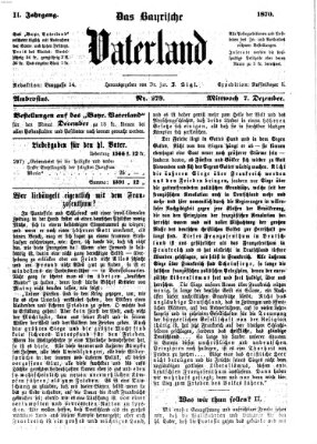 Das bayerische Vaterland Mittwoch 7. Dezember 1870