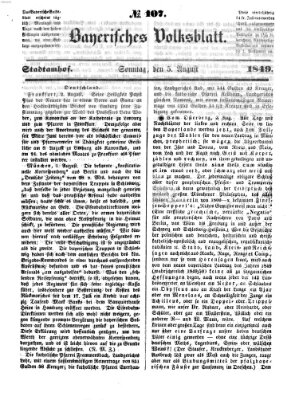 Bayerisches Volksblatt (Regensburger Morgenblatt) Sonntag 5. August 1849