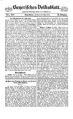 Bayerisches Volksblatt (Regensburger Morgenblatt) Dienstag 23. April 1850