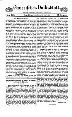 Bayerisches Volksblatt (Regensburger Morgenblatt) Donnerstag 25. April 1850