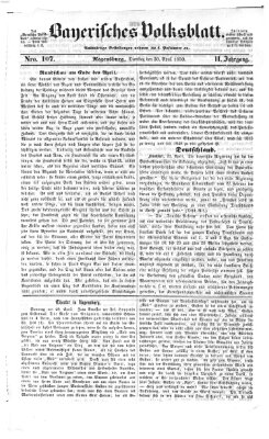 Bayerisches Volksblatt (Regensburger Morgenblatt) Dienstag 30. April 1850