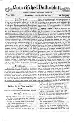 Bayerisches Volksblatt (Regensburger Morgenblatt) Donnerstag 2. Mai 1850