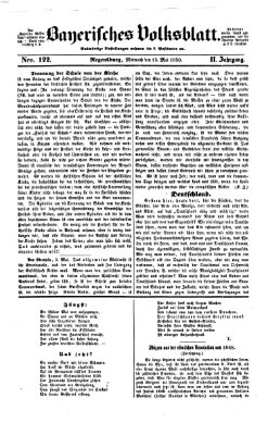 Bayerisches Volksblatt (Regensburger Morgenblatt) Mittwoch 15. Mai 1850