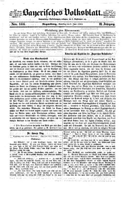 Bayerisches Volksblatt (Regensburger Morgenblatt) Samstag 8. Juni 1850