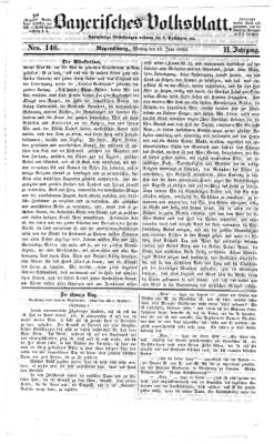 Bayerisches Volksblatt (Regensburger Morgenblatt) Montag 10. Juni 1850