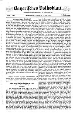 Bayerisches Volksblatt (Regensburger Morgenblatt) Samstag 15. Juni 1850