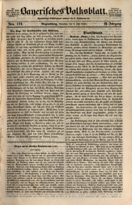 Bayerisches Volksblatt (Regensburger Morgenblatt) Samstag 6. Juli 1850